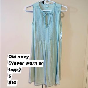 Old navy baby blue denim dress size small